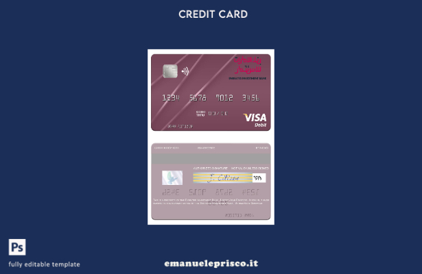 stile verificato Modello di carta di debito visto Emirates Investment Bank degli