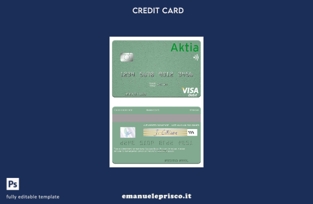 stile verificato Modello di carta di debito visto Finlandia Aktia Savings Bank