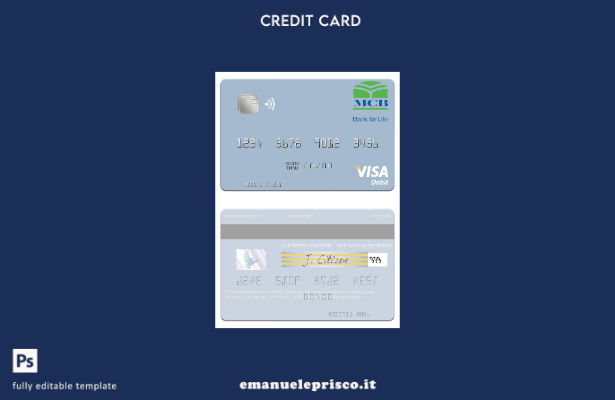 stile verificato Modello di carta di debito visto MCB Bank degli Emirati Arabi U