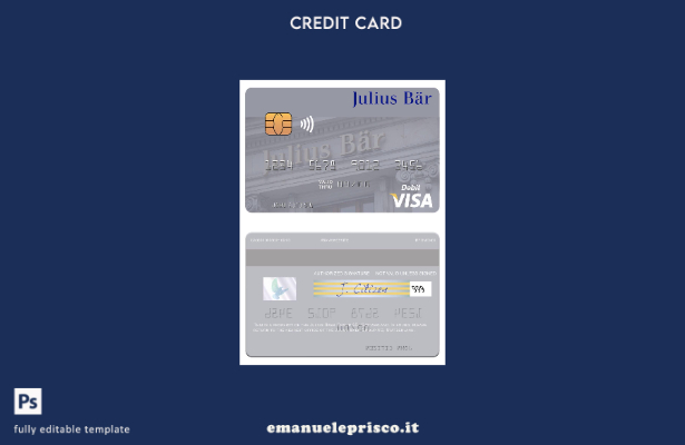 stile verificato Modello di carta di debito visto Svizzera Julius Baer Group AG