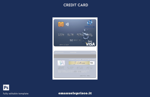 stile verificato Modello di carta di debito visto Uzbekistan KDB Bank