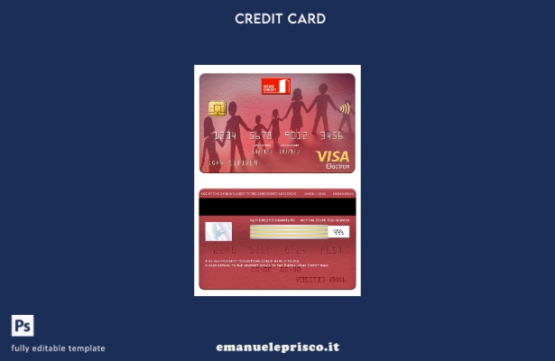 stile verificato Modello di carta elettronica per visto bancario Russia Home Cre