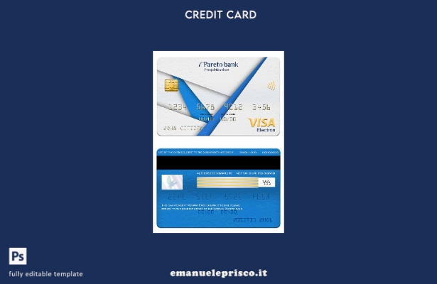stile verificato Modello di carta elettronica per visto bancario norvegese Paret