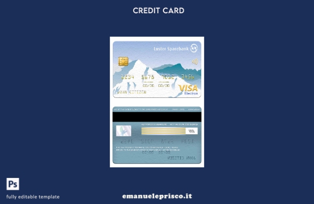 stile verificato Modello di carta elettronica visto Norvegia Lustre Sparebank