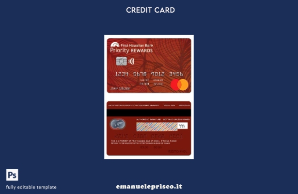 stile verificato Modello di carta mastercard di credito Hawaii Priority RewardsS