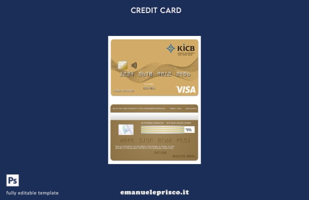 stile verificato Modello di carta oro visto Kirghizistan KICB Bank