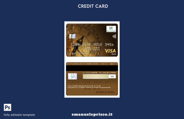 stile verificato Modello di carta oro visto Ucraina Oshadbank