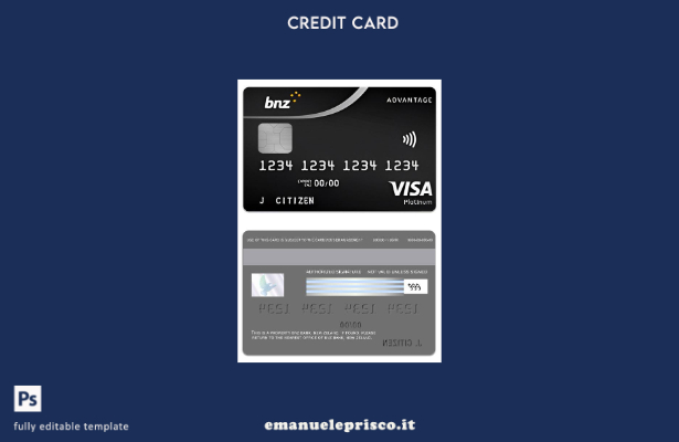 stile verificato Modello di carta platino visto vantaggio Nuova Zelanda BNZ Bank