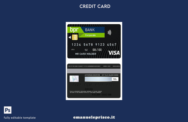 stile verificato Modello di carta visto aziendale Ruanda BPR Bank