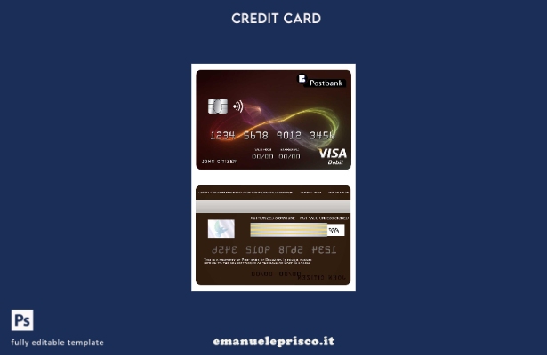stile verificato Modello di carta visto bancario Bulgaria Post