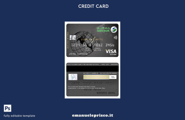 stile verificato Modello di carta visto infinito Tunisia Amen Bank