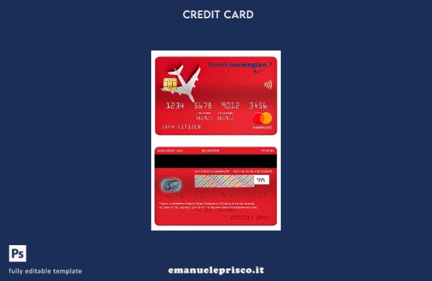 stile verificato Modello di mastercard della banca norvegese Bank Norwegian AS