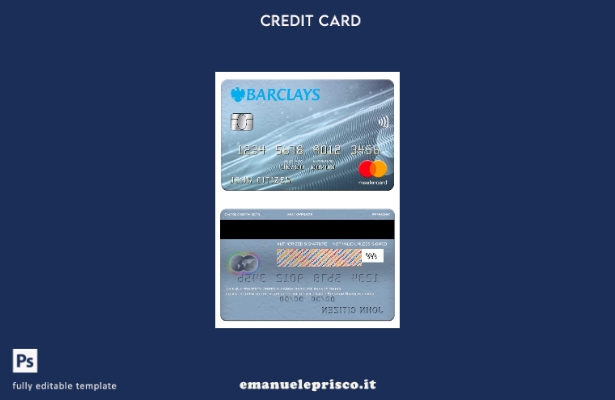 stile verificato Modello mastercard della banca Barclays del Regno Unito