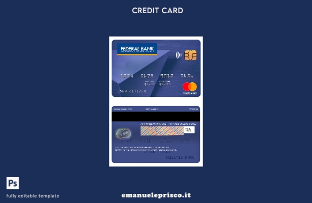stile verificato Modello mastercard della banca federale indiana