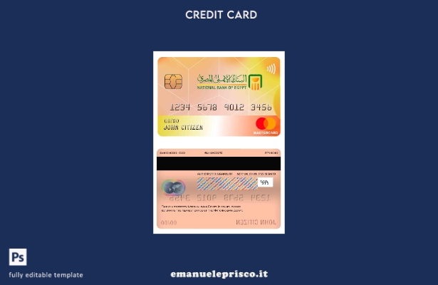 stile verificato Modello mastercard della banca nazionale egiziana