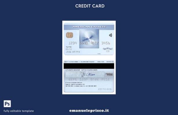 stile verificato USA Georgia Gainesville Modello di carta di credito quotidiana