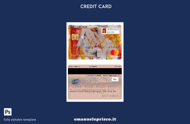 stile verificato USA Maryland Howard Modello mastercard bancario personale