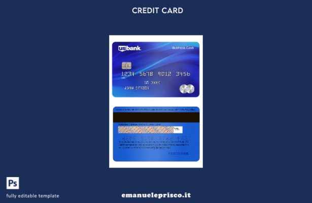 stile verificato USA Modello di modello di carta Mastercard della banca statunit