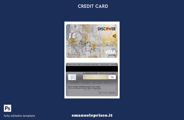 stile verificato USA Scopri il modello di carta classica per visto bancario