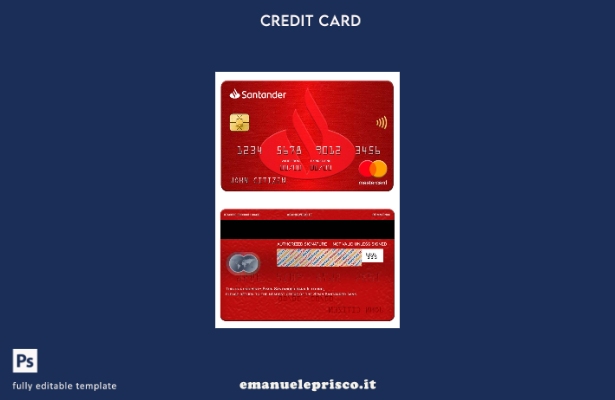 stile verificato modello mastercard Spagna Santander Bank