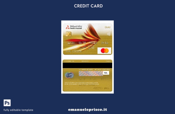 stile verificato modello oro mastercard banca Oman Bank Muscat