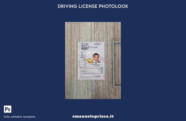 Modello photolook per permesso di guida internazionale Filippine in stile verifi