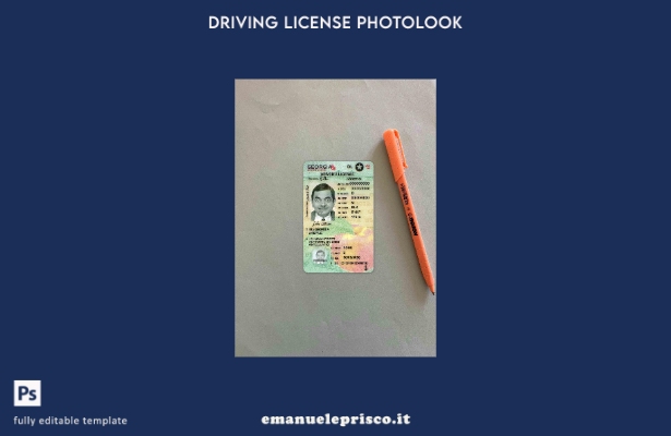 Patente di guida USA Georgia stile verificato secondo il modello FRONTALE phot 1