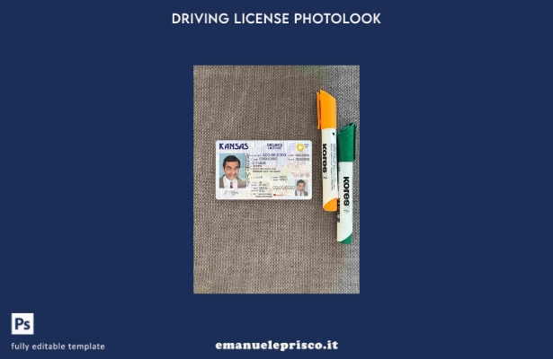 modello FRONTALE photolook USA Kansas DL stile verificato