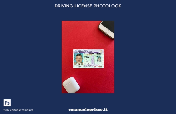modello FRONTALE photolook USA Nebraska DL stile verificato