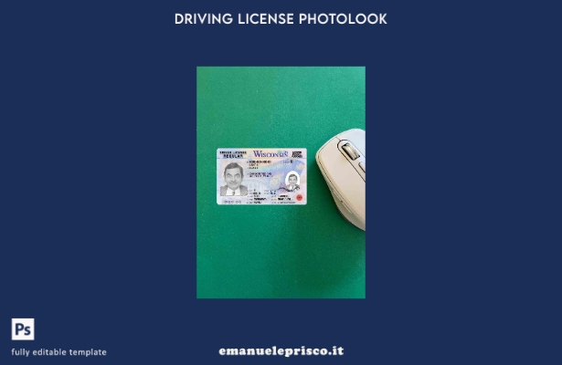 modello FRONTALE photolook USA Wisconsin DL stile verificato