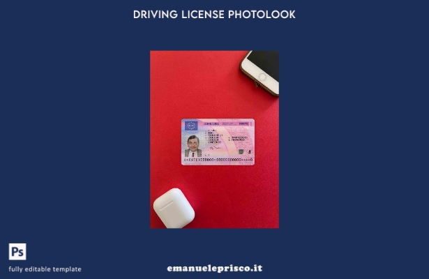 modello FRONTALE photolook della patente di guida estone stile verificato