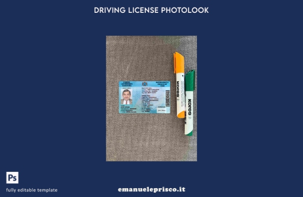 modello FRONTALE photolook della patente di guida somala stile verificato