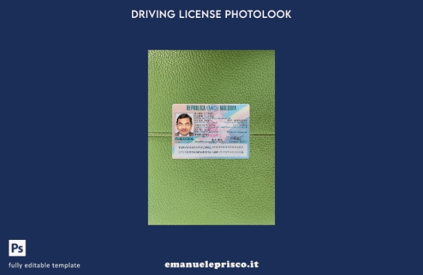 modello anteriore photolook patente di guida Moldavia stile verificato