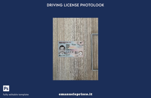 modello anteriore photolook per patente di guida USA Washington DC in stile veri