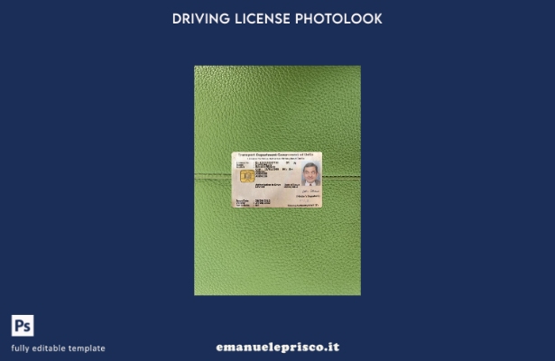 modello frontale photolook per patente di guida India Delhi in stile verificato
