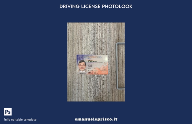 modello frontale photolook per patente di guida della Repubblica Dominicana in s