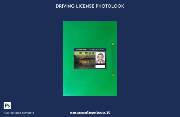 stile verificato Canada British Columbia DL, versione modello photolook FRONTALE
