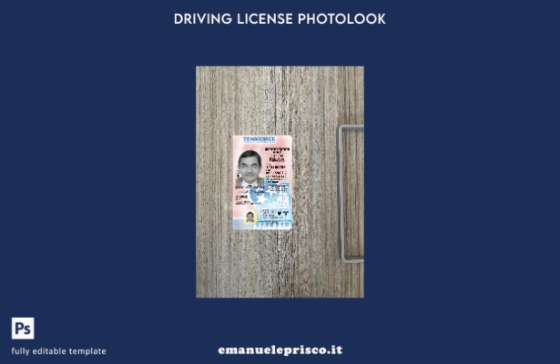 stile verificato USA Tennessee con patente di guida presente modello frontale ph