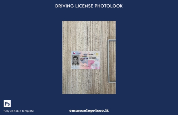 stile verificato USA Texas nuova versione della patente di guida modello frontal