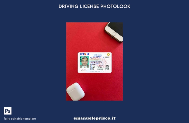 stile verificato modello FRONTALE photolook presente patente di guida USA Utah