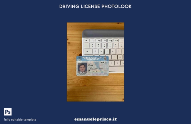 stile verificato modello FRONTE photolook patente di guida Messico Baja Californ
