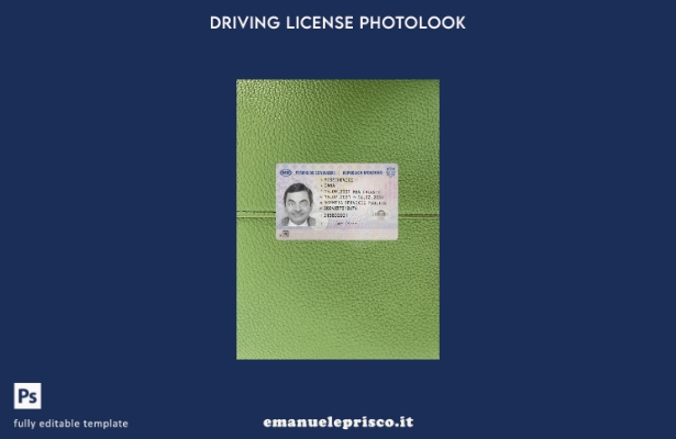 stile verificato patente di guida Moldavia presente modello frontale photolook