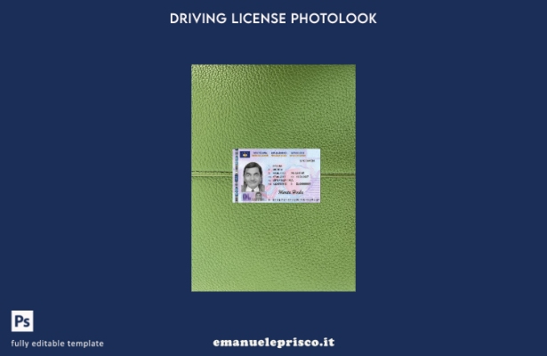 stile verificato patente di guida kosovara presente modello frontale photolook
