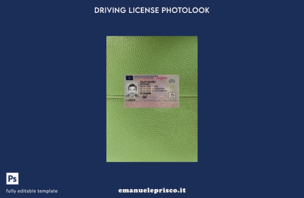 stile verificato patente di guida lituana presente modello anteriore photolook
