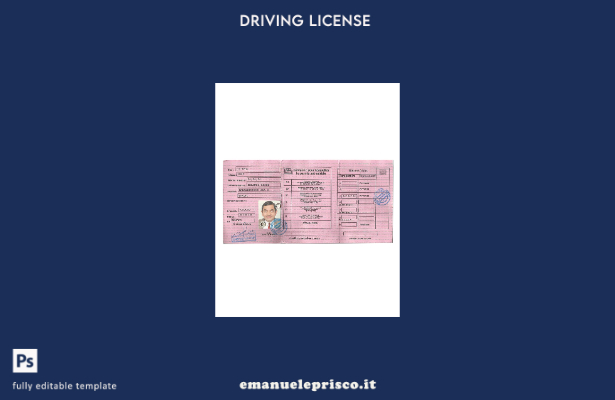 verified style Modello di patente di guida del Mali in stile verificato template