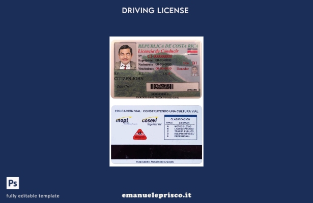 verified style modello DL Costa Rica in stile verificato template