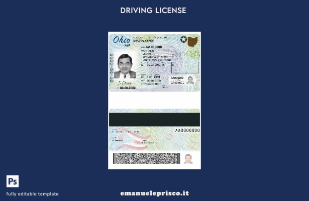 verified style modello DL stile USA Ohio verificato template