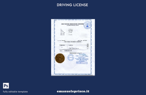 verified style modello GRATUITO di patente di guida Myanmar in stile verificato template