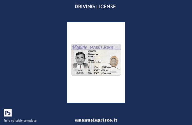 verified style modello anteriore di guida in stile verificato USA Virginia template