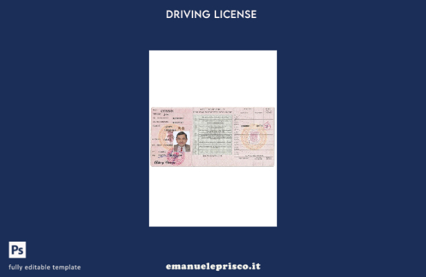 verified style modello di patente di guida della Guinea in stile verificato template